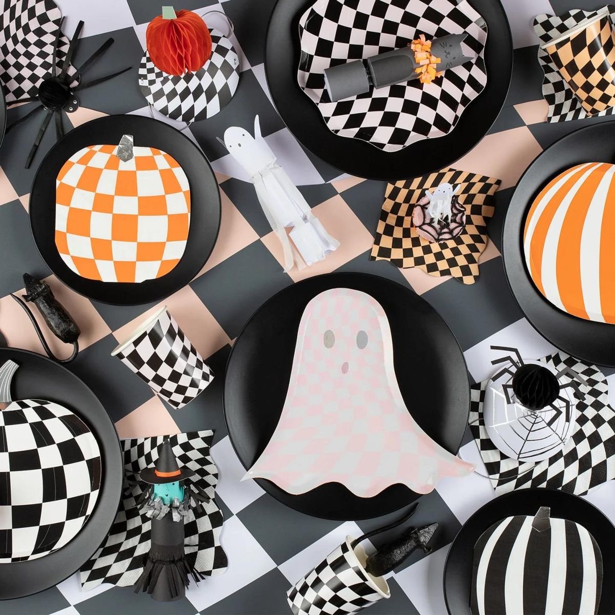Plaid Pumpkin Paper Lanterns