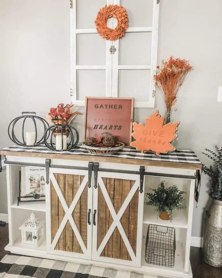 Plaid Runner for Fall Decor