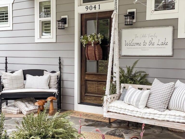 Porch Swing and Bench Setup