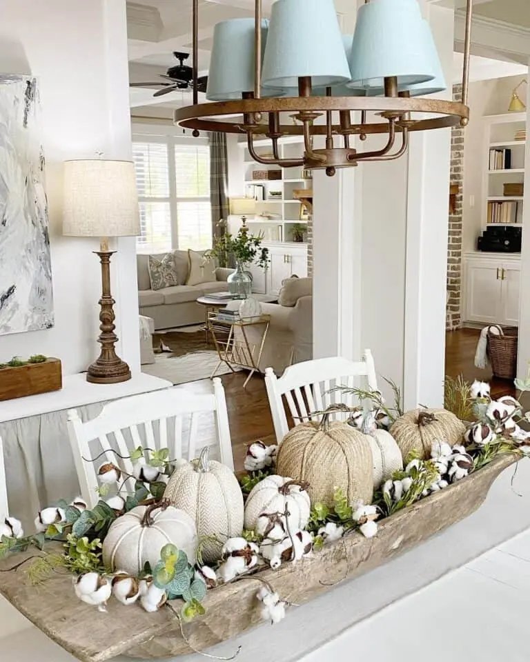 Pumpkin and Cotton Decor