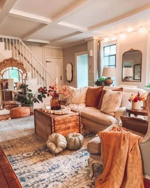 Pumpkin and Flower Decor