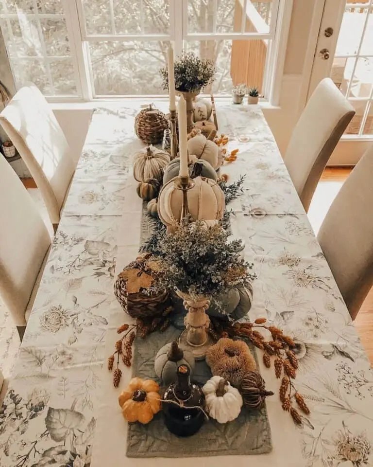 Pumpkin Centerpiece Setup