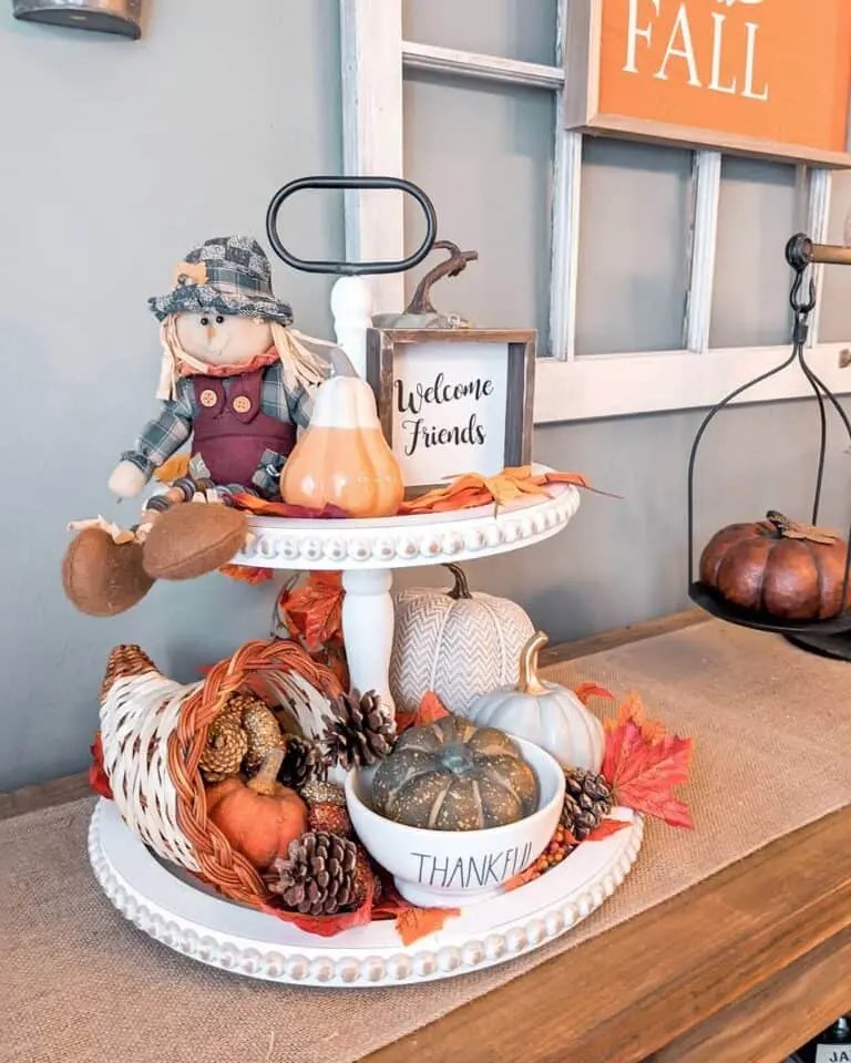 Rag Doll and Pine Cone Decor