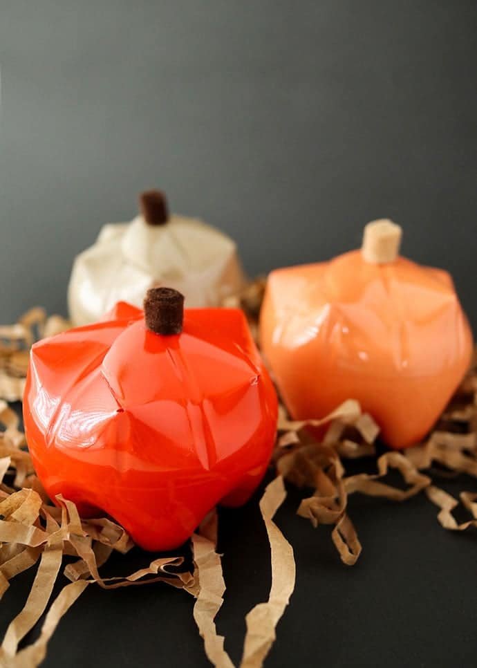 Recycled Soda Bottle Pumpkins