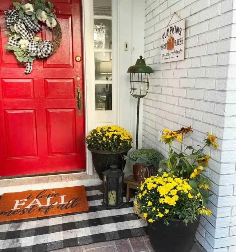 Red Door Farmhouse Porch