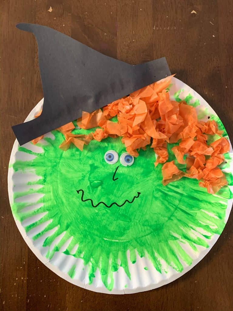 Red Paper Plate Witch
