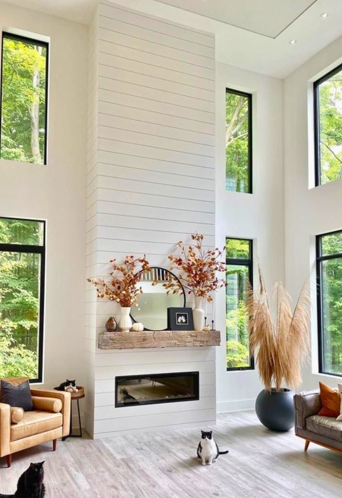 Rustic Autumn Mantel Decor