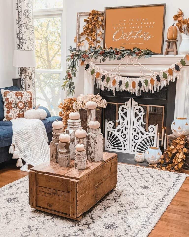 Rustic Coffee Table Decor