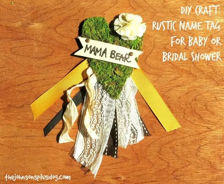 Rustic Name Tags for Baby Shower