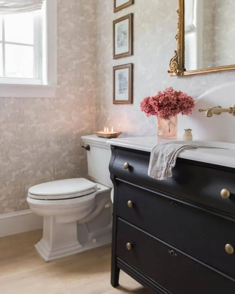 Seasonal Floral Bathroom Decor