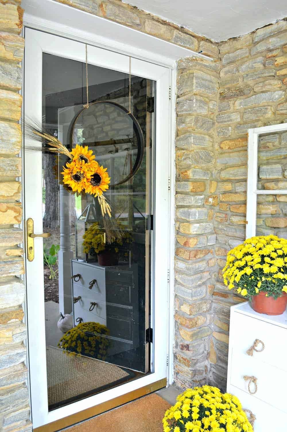 Simple Floral Hoop Wreath