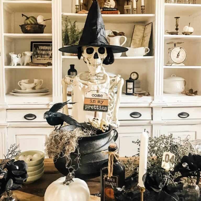 Skeleton Table Decor