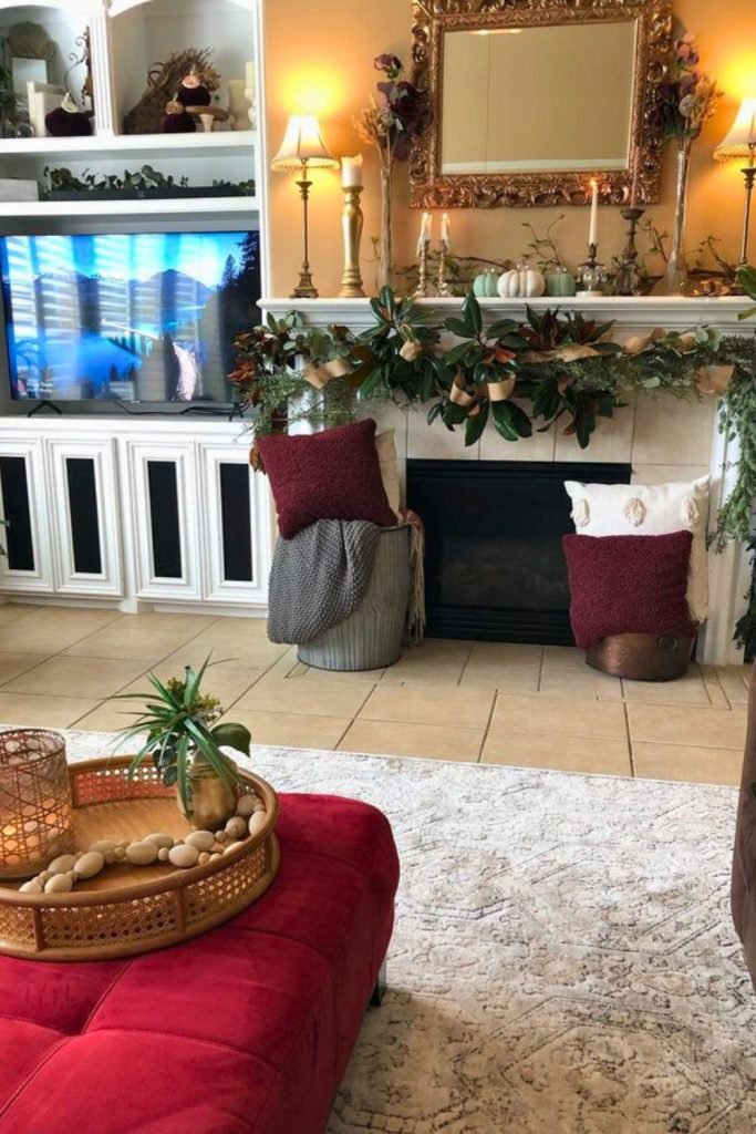 Sophisticated Autumn Mantel Decor