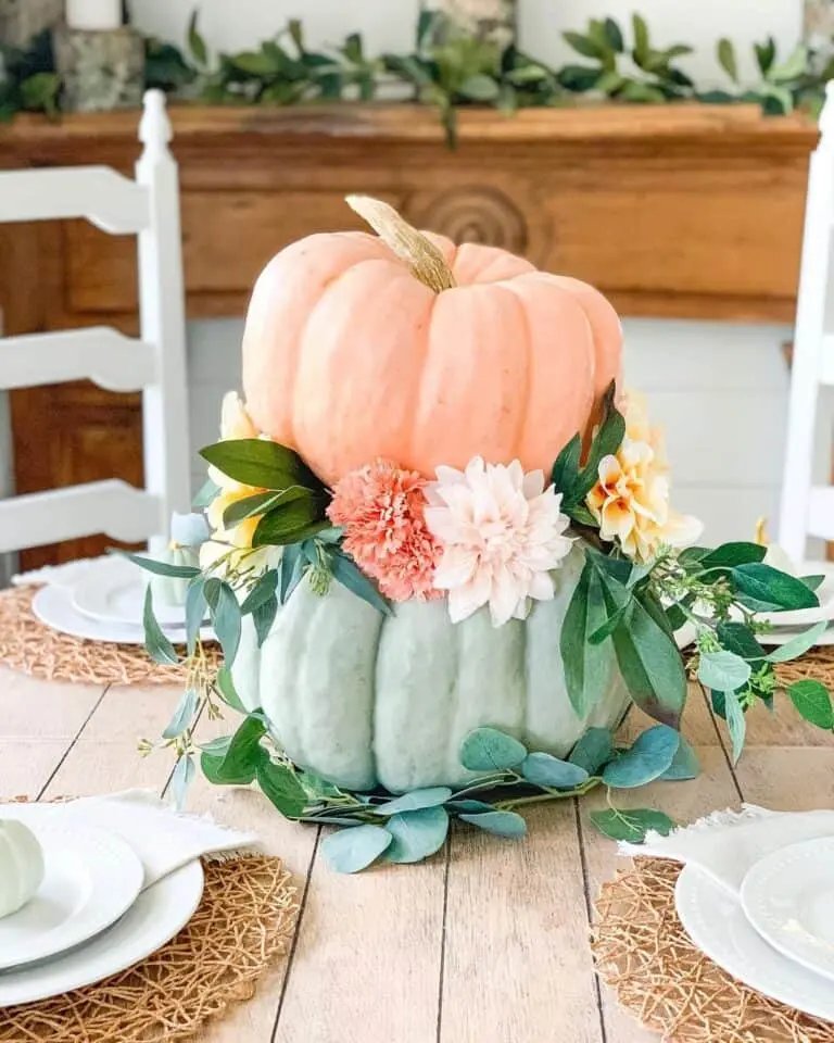 Stacked Pumpkin Centerpiece