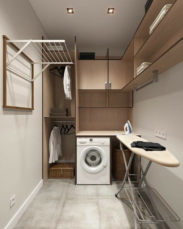 Streamlined Minimalist Laundry Design