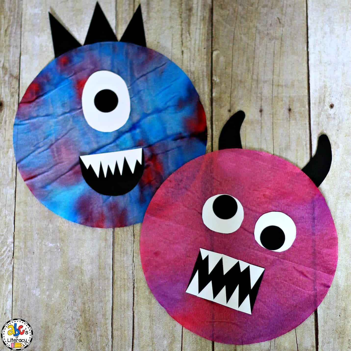 Tie-Dye Coffee Filter Monsters