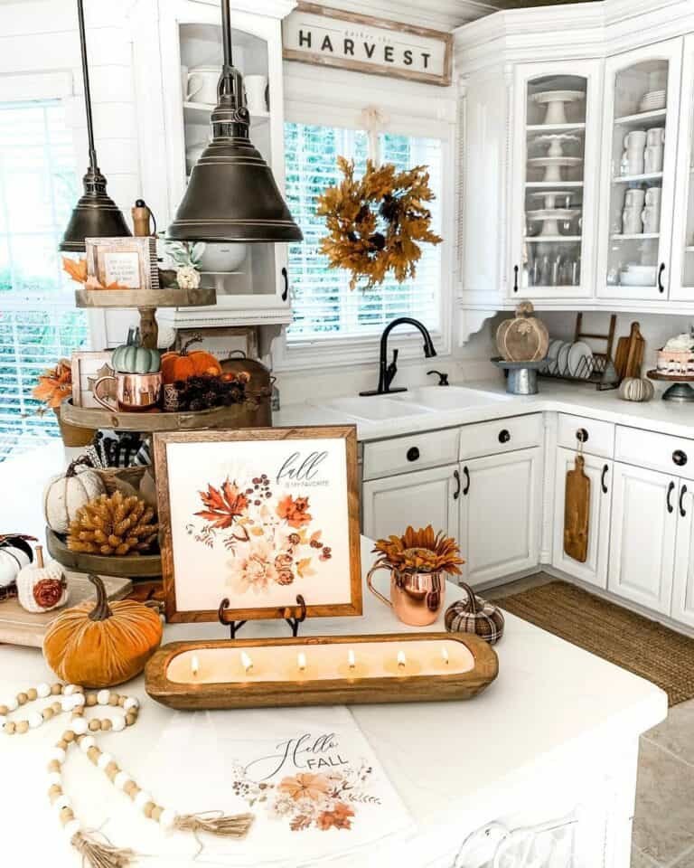 Tiered Tray on Island