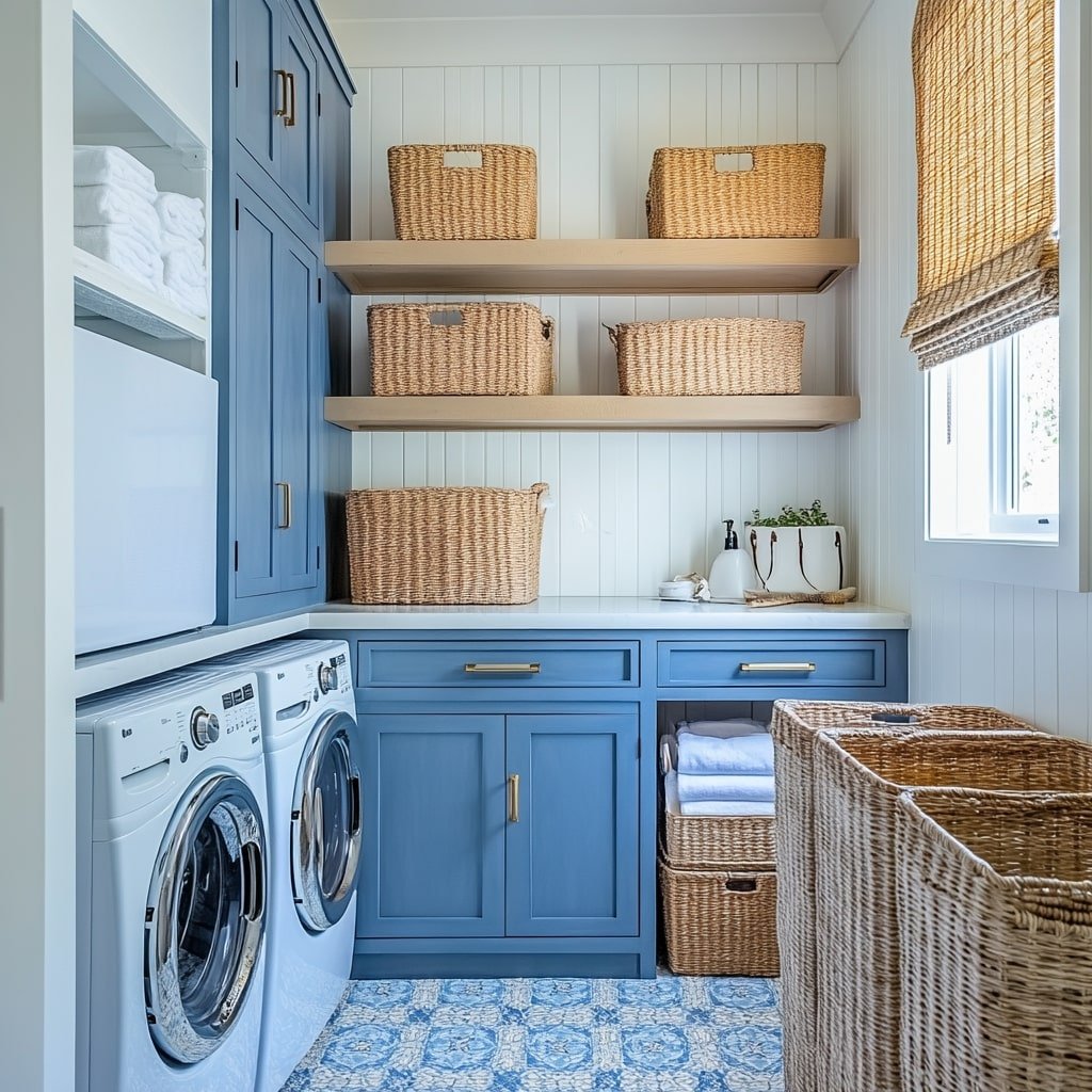 Timeless Blue Laundry Storage