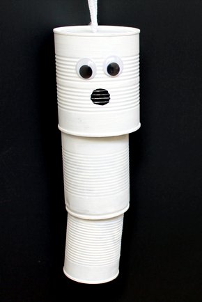 Tin Can Ghost Wind Chime Craft