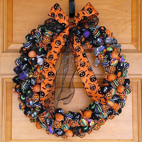 Trick-or-Treat Candy Wreath