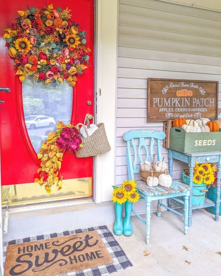 Vibrant Red Door Decor