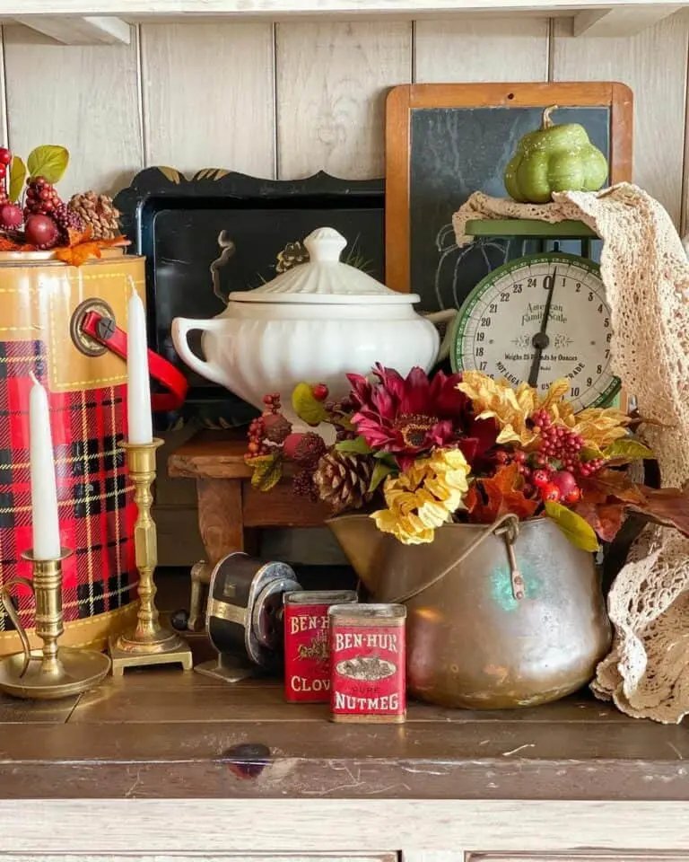 Vintage Fall Chalkboard Display