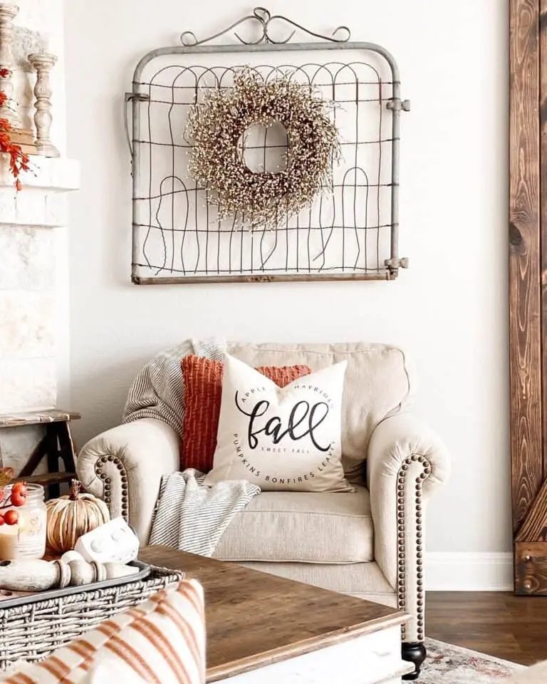 Vintage Frame Fall Wreath