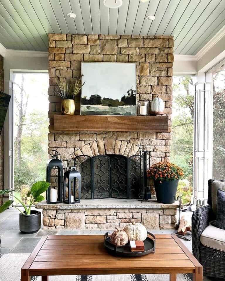 Warm Fall Lantern Setup