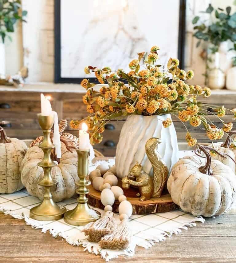 White and Brass Decor