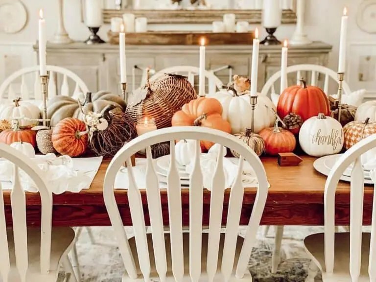 White Chairs, Fall Decor