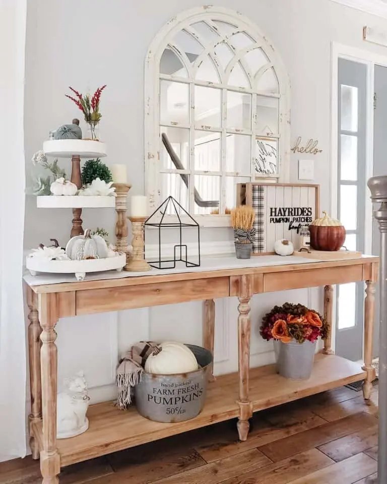 White Fall Entryway Decor