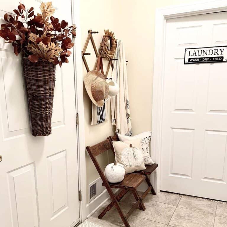 White Hallway with Decor