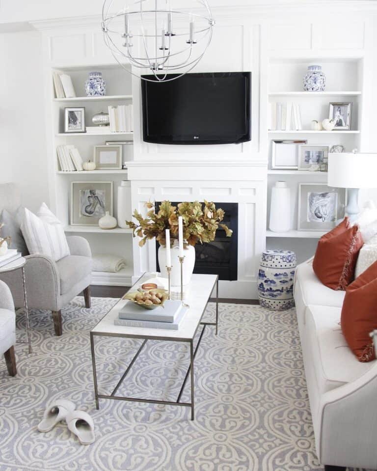 White Living Room Accents