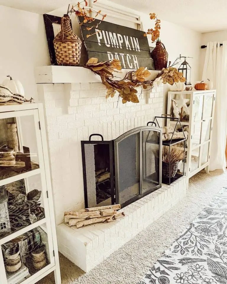 White Mantel, Black Décor