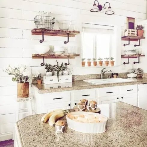 White Shiplap Kitchen Design