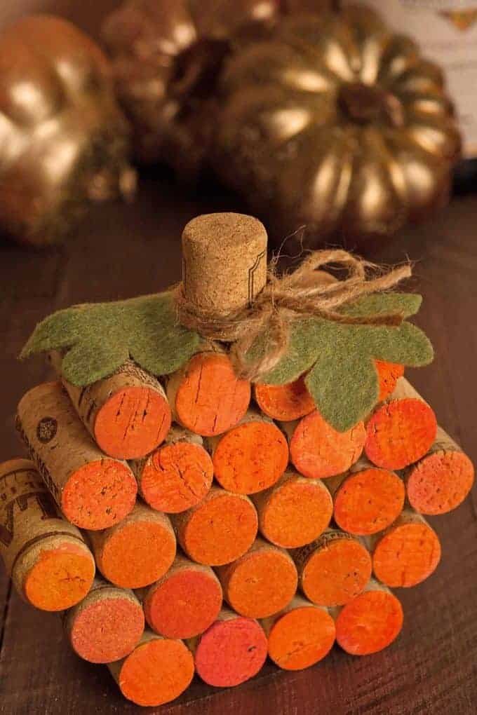 Wine Cork Pumpkin Decor