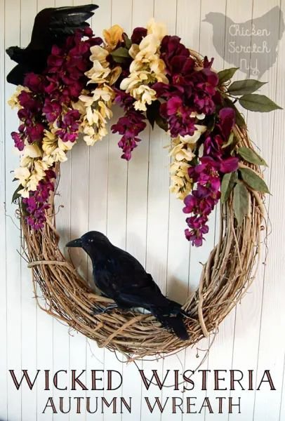 Wisteria Fall Wreath Decoration