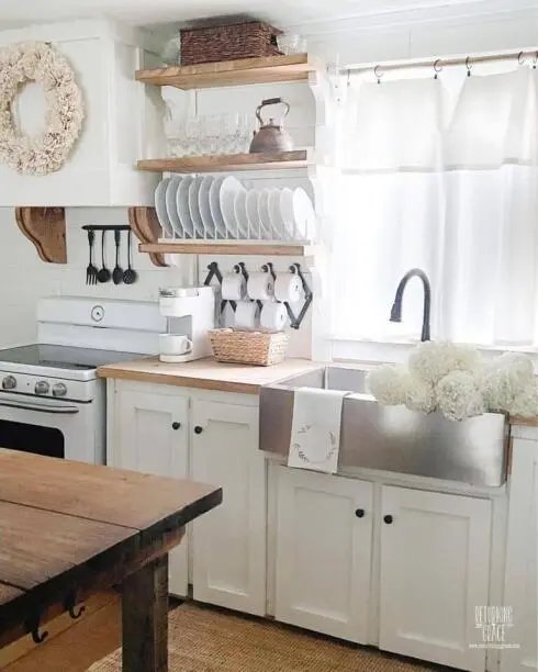 Wood and White Kitchen Designs