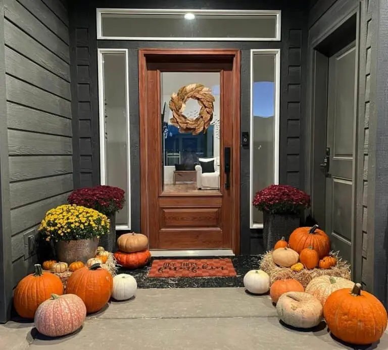 Wood Door with Sidelights
