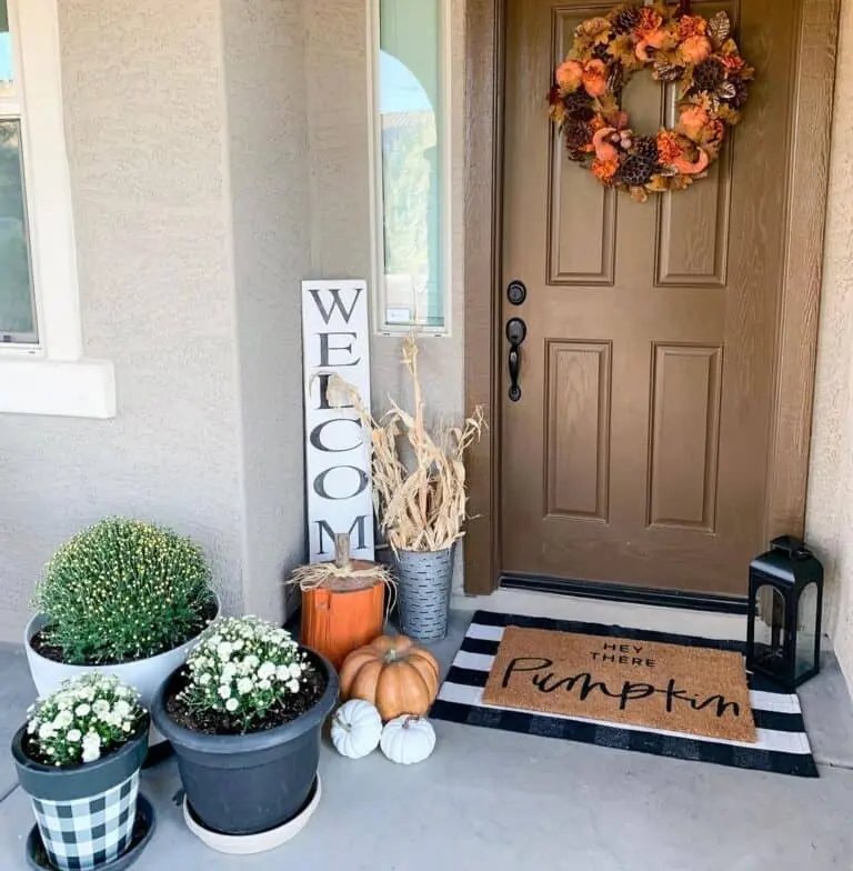 Wood Door with Wreath