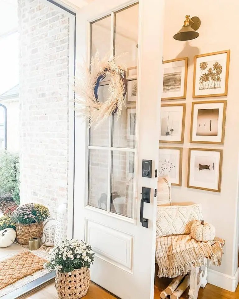 Wood Frames and Brass Light