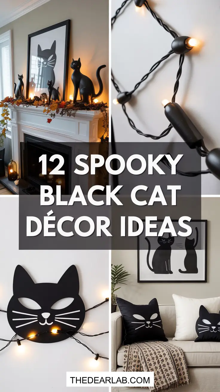 12 Cute Black Cat Halloween Decor Ideas