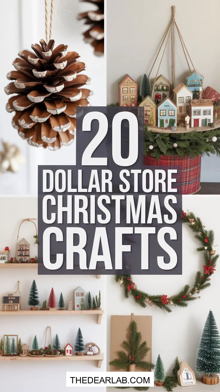 20 Easy Dollar Store Christmas Crafts DIY Ideas