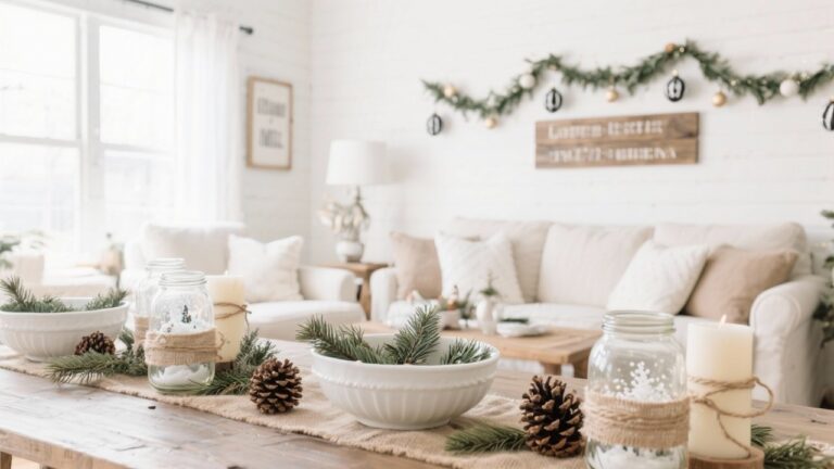 20 Farmhouse Dollar Store Christmas Decor Ideas DIY