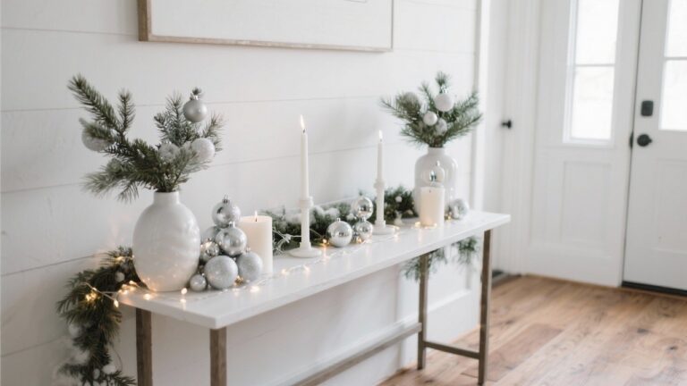 21 Christmas Entryway Table Décor Ideas for Winter