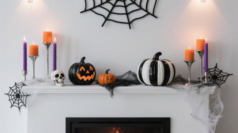 21 Spooky Halloween Mantel Decor Ideas