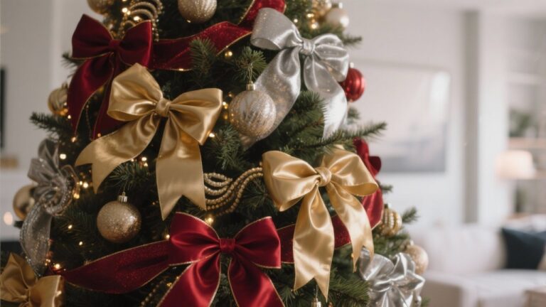 22 Christmas Tree Ribbon Decorating Ideas That Look Magical