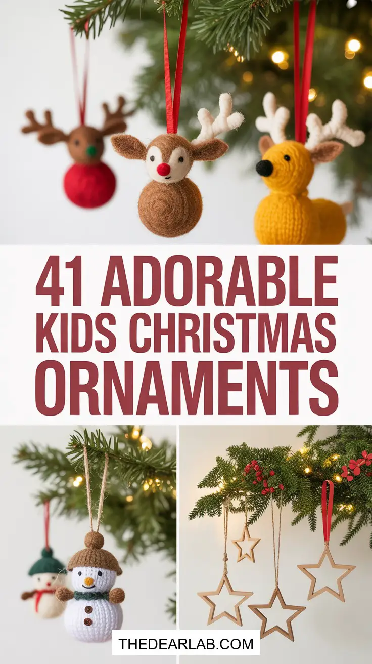 41 Cute DIY Christmas Ornaments Kids Can Make at Home