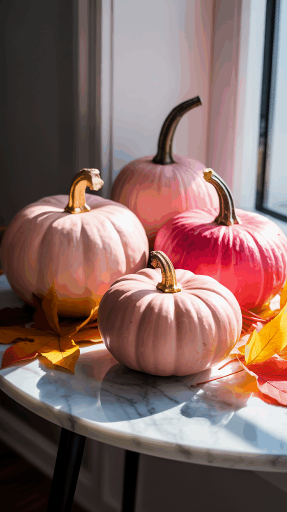 Pink Pumpkin Decor