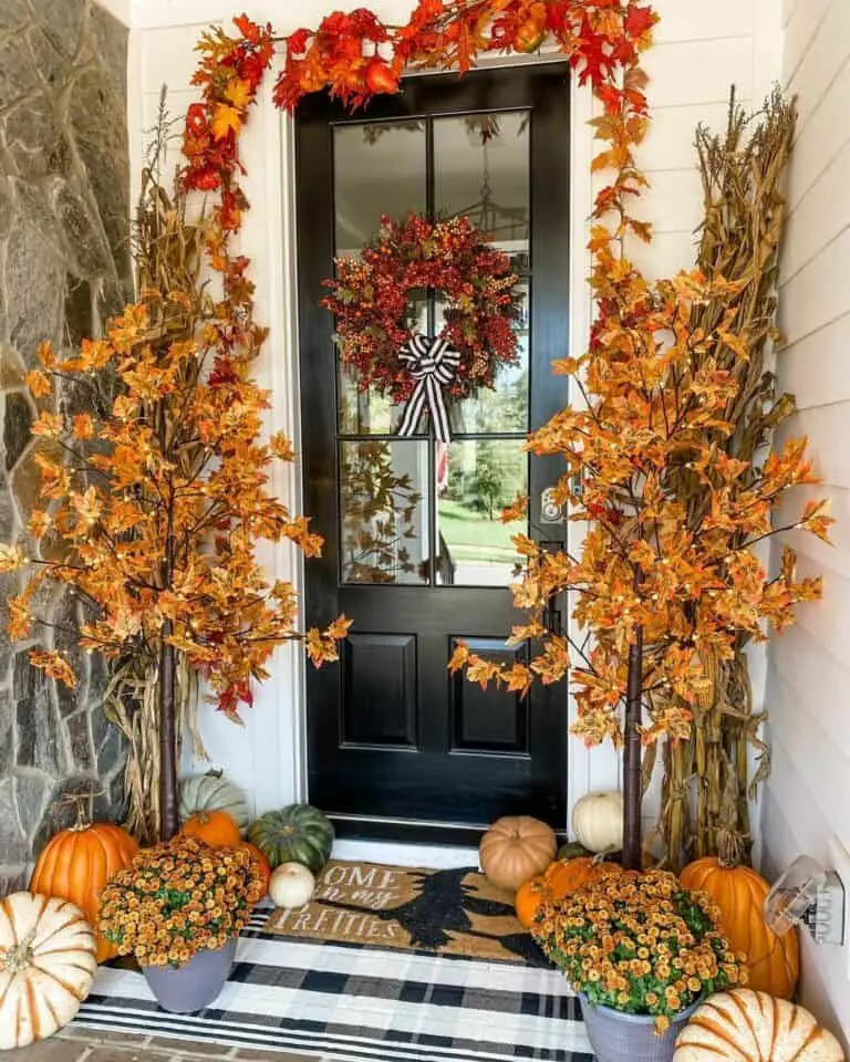 Autumn Farmhouse Porch Decor